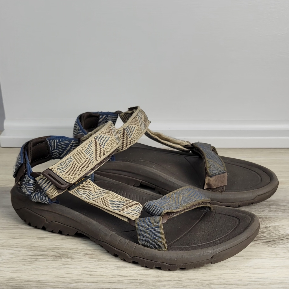 Teva Brown Tan Sandals with Adjustable Straps and Rugged Sole